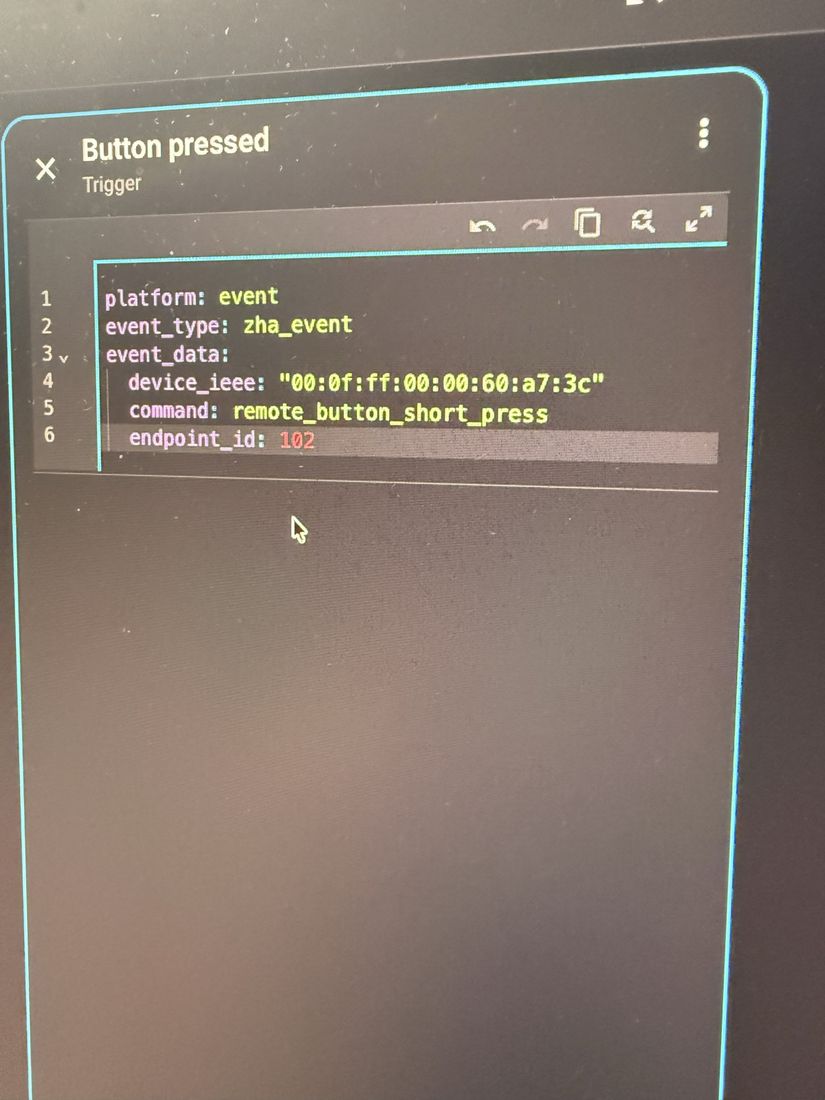 Trigger YAML en el editor